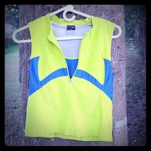 Nike green & blue sports crop